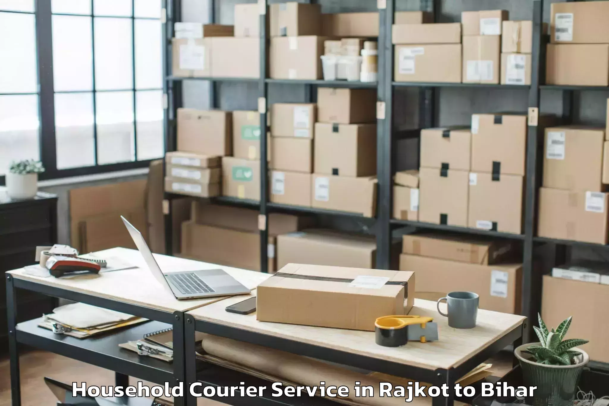 Book Your Rajkot to Marhaura Household Courier Today